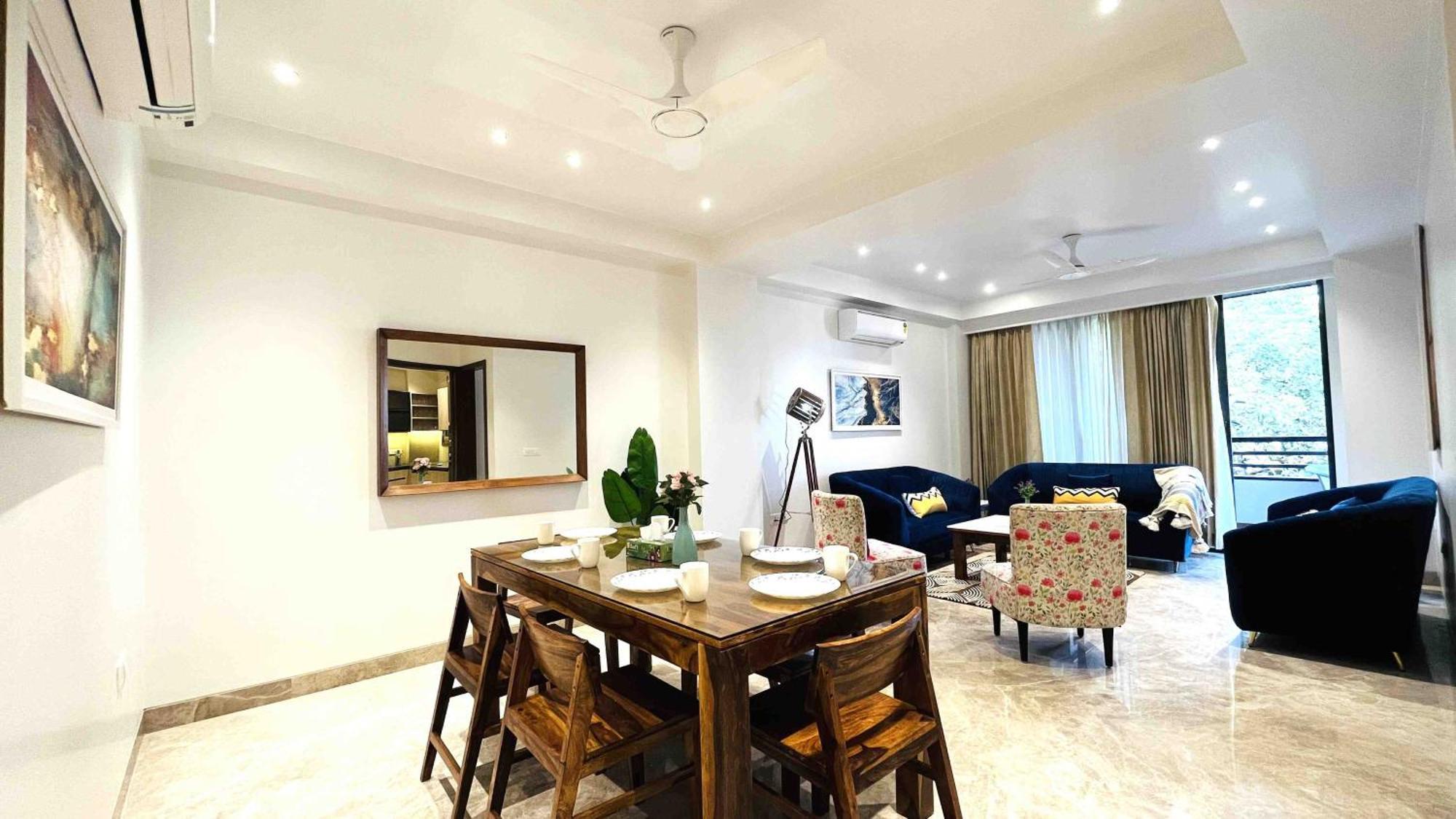 Apartment Bluo 3Bhk Saket Citywalk Mall - Lift, Balcony, Parking New Delhi